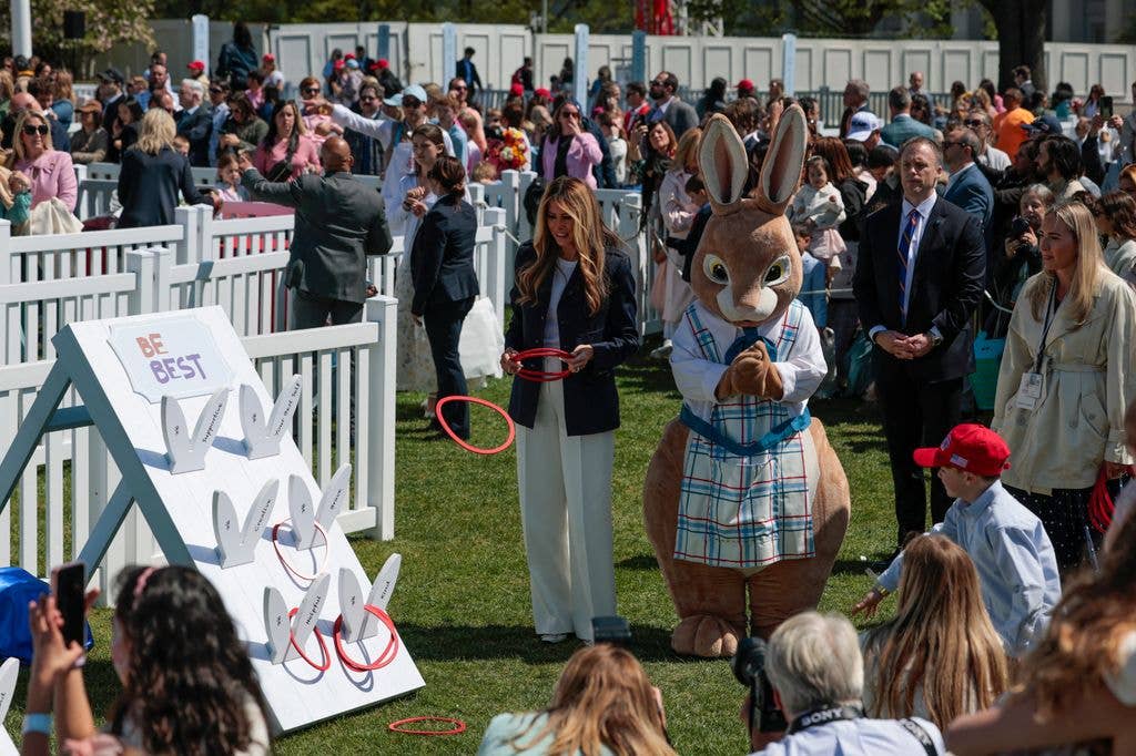 Melania Trump breaks from past White House Easter Egg Roll looks at