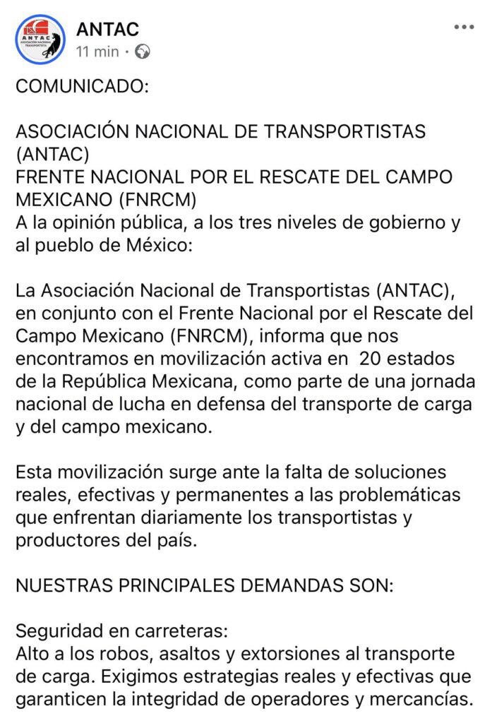 Minuto a minuto de movilizaciones y bloqueos en carreteras del país ...