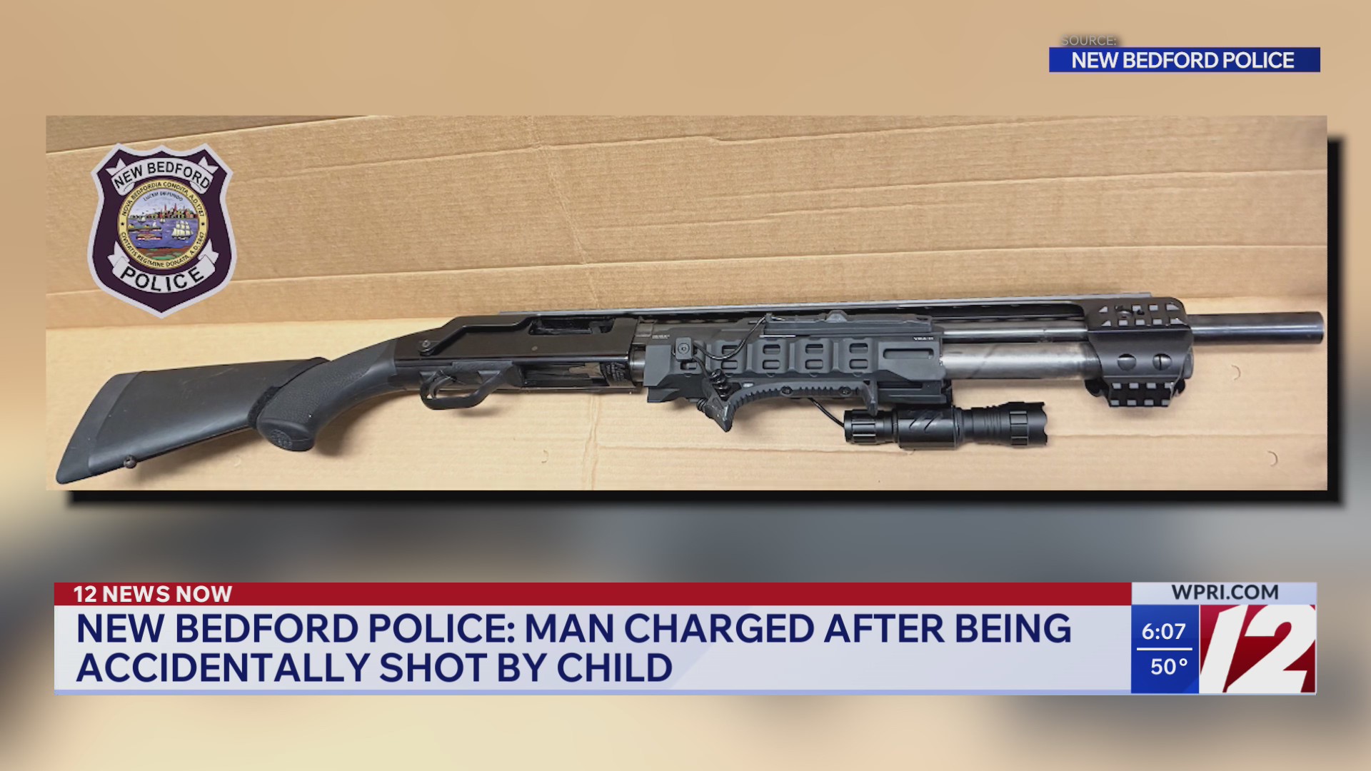 New Bedford man charged after being shot by a child