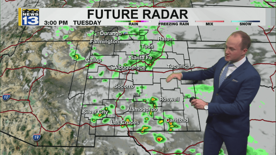 Rain moving through New Mexico tonight