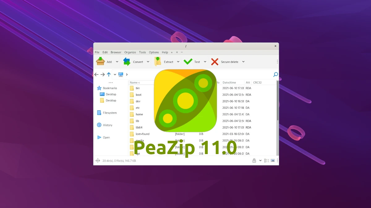 PeaZip 11.0 renueva su interfaz para hacerla más clara y usable