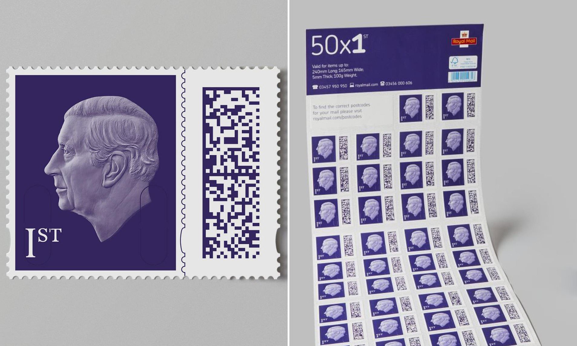 Price of stamps rise today: First Class now costs £1.80 and Second 91p