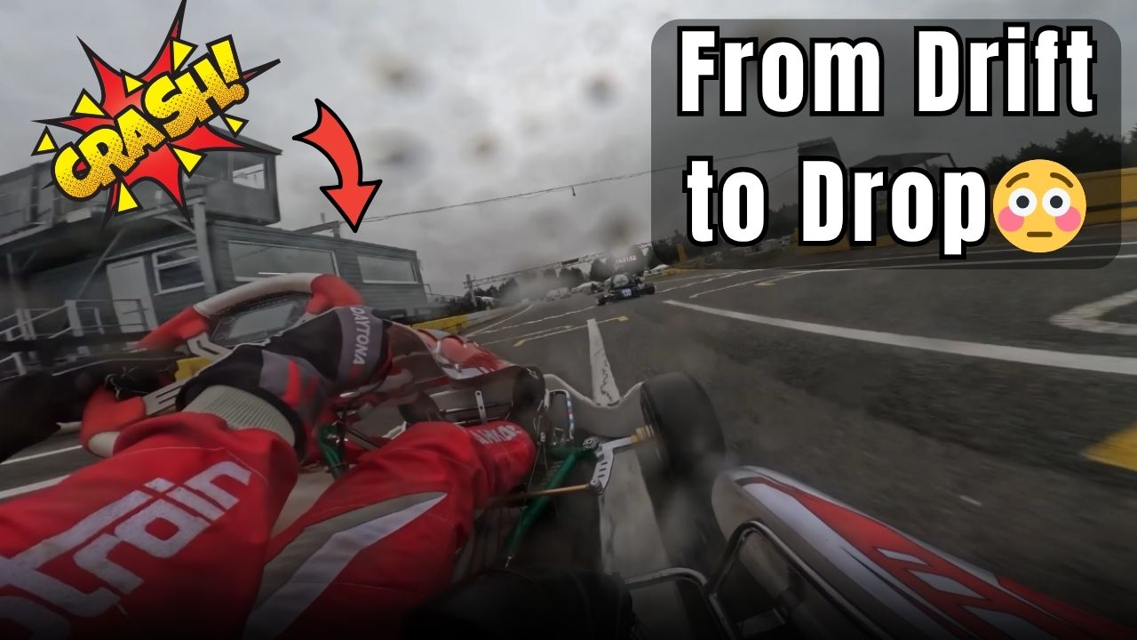 Driver is ejected from go-kart before it hits the boundary