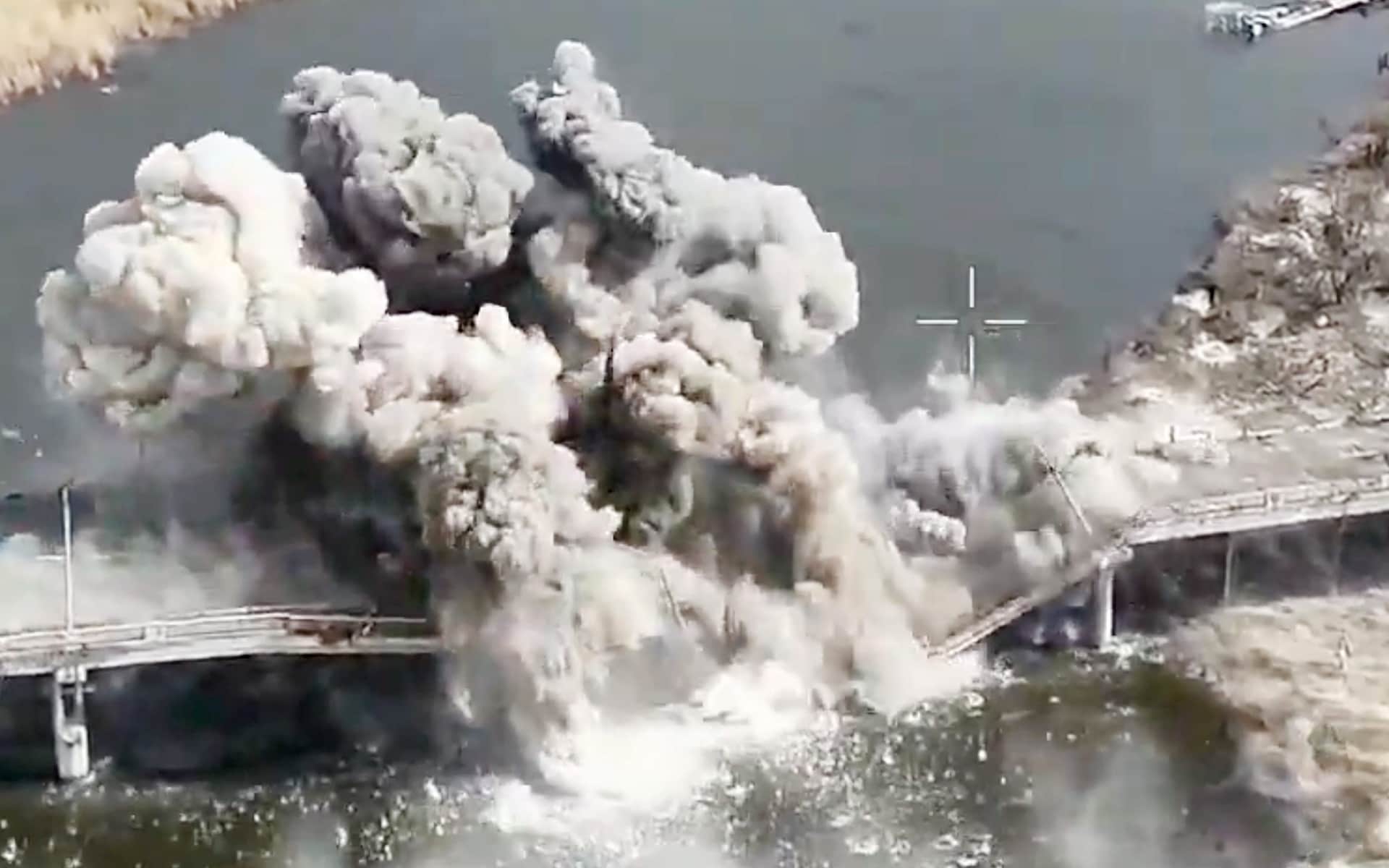 Exclusive: British drones destroy Russian-controlled bridge<br>