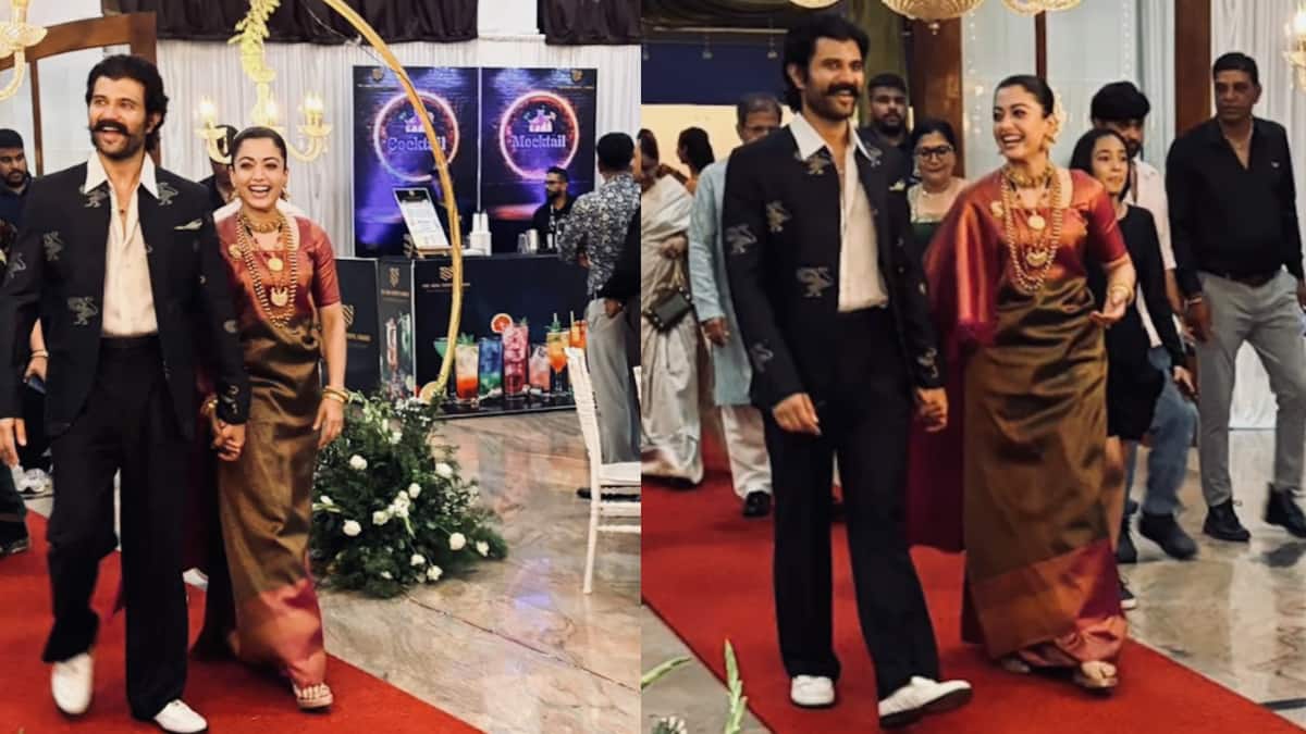 Rashmika Mandanna stuns in Coorgi saree at Kodagu reception with Vijay ...