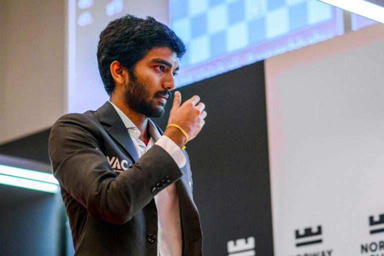 D Gukesh back at the chess board week after announcing break, to play ...