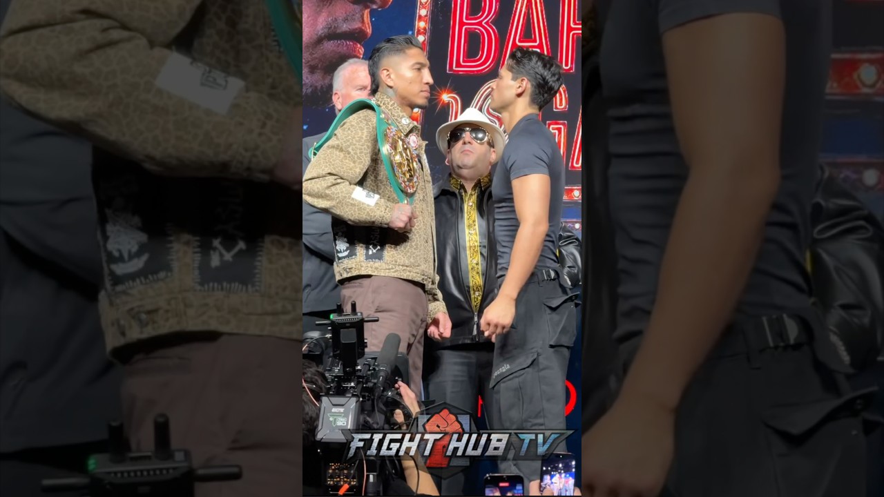 Ryan Garcia sizes up Mario Barrios in tense face-off
