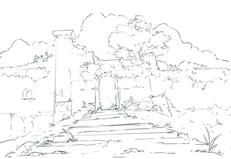 How to structure a matte painting to create a cinematic illustration