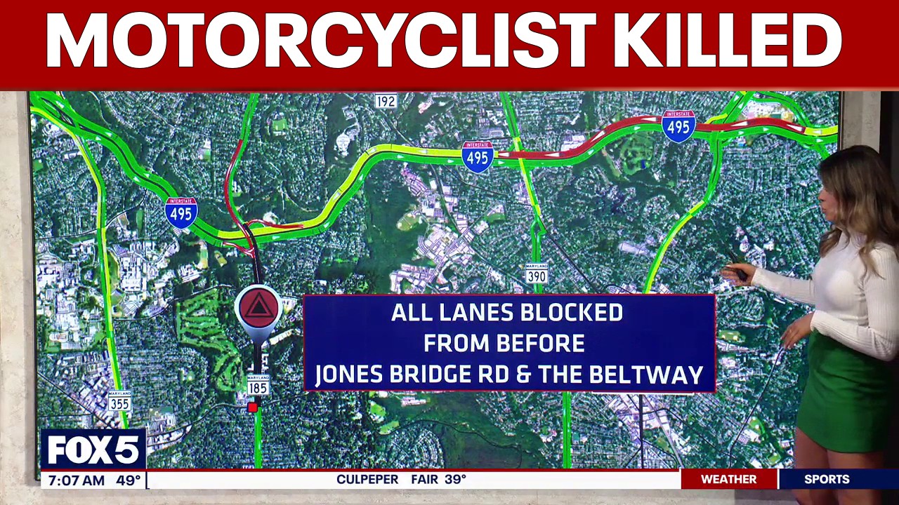 Motorcyclist killed in early morning crash in Chevy Chase