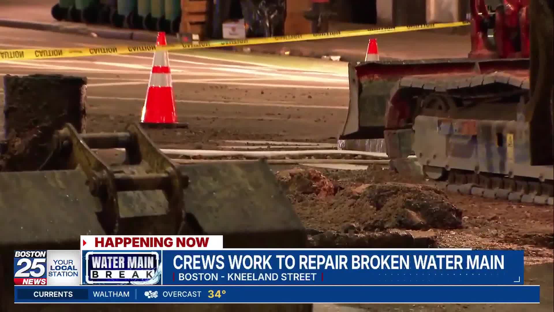 Crews work overnight to fix water main break in Chinatown