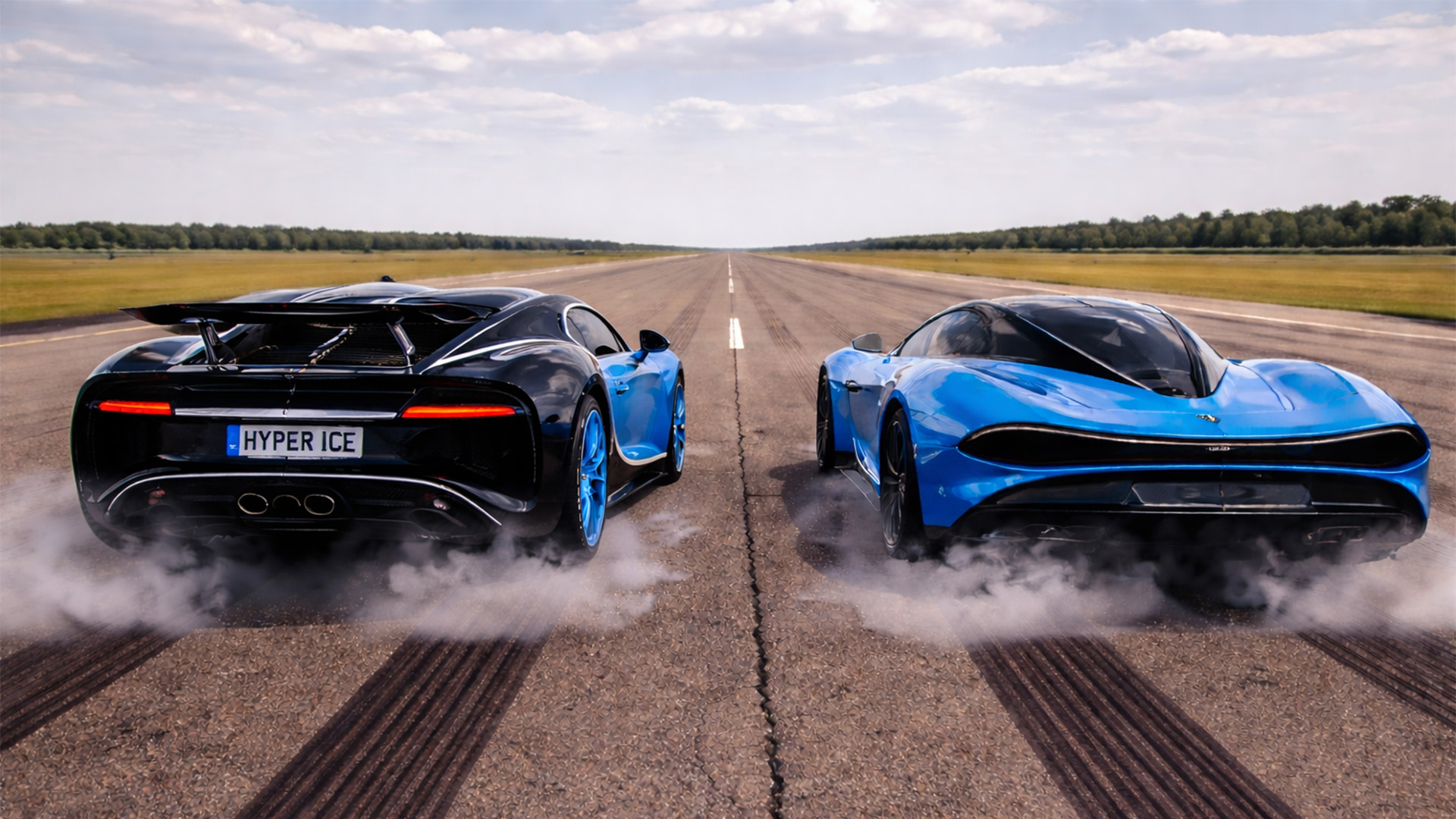 1,500 HP Bugatti Chiron vs McLaren Speedtail drag race