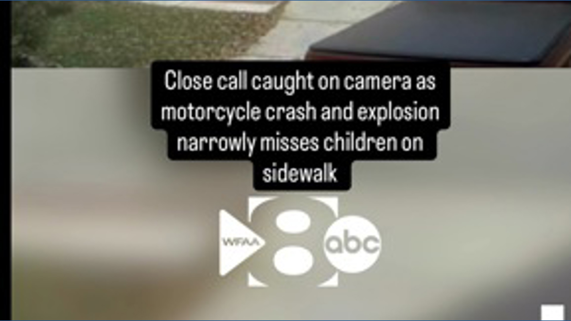 Close call caught on camera as motorcycle crash and explosion narrowly ...