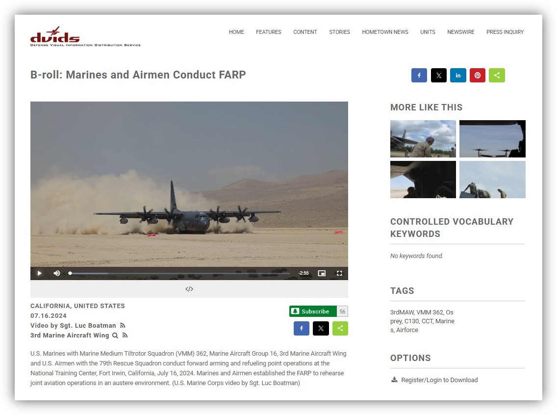 Old military footage misrepresented as US airman's recovery in Iran