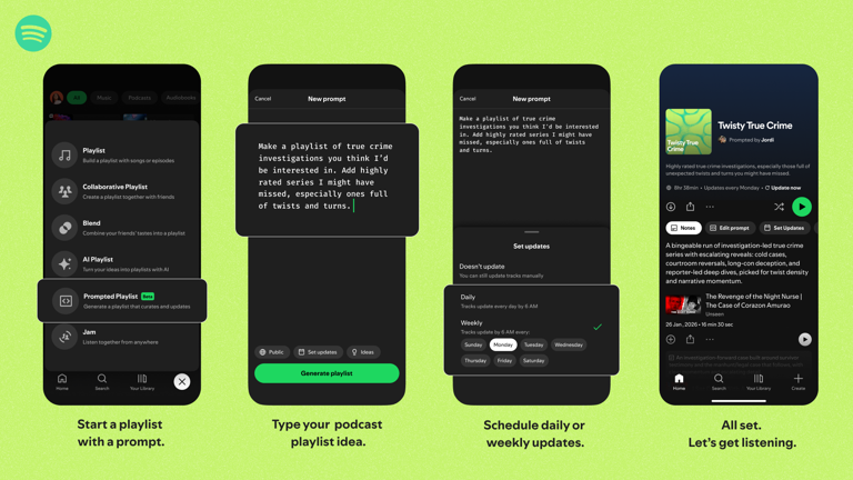 Spotify Premium members can now use Prompted Playlists to find new podcasts