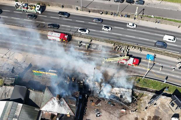 Drone images show scale of major A13 blaze as road remains closed