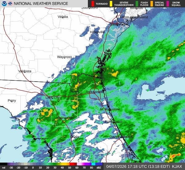 Rainy week with high winds ahead. See Jacksonville weather outlook