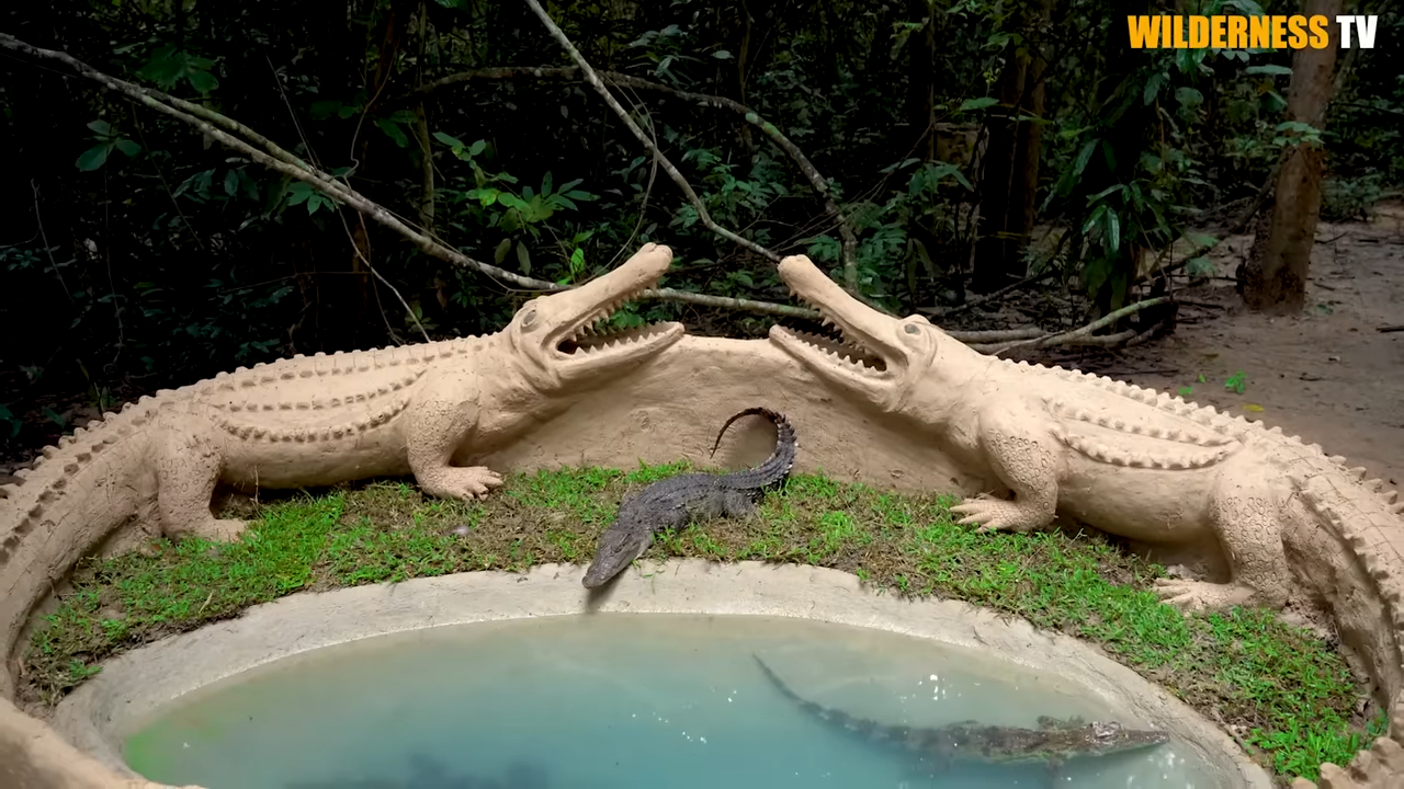 They carved a massive crocodile pool by hand, until one mistake nearly ...