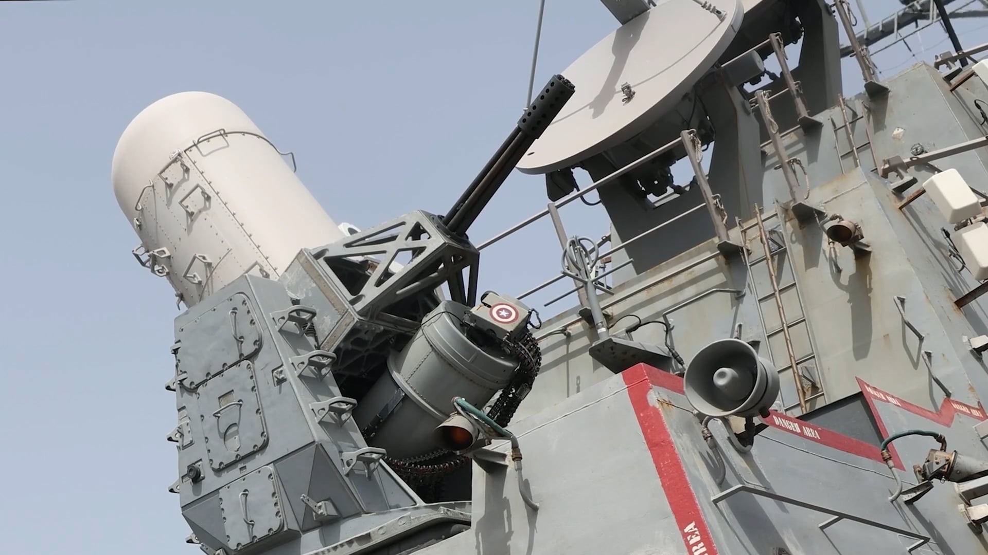 US warship tests defense system in Middle East