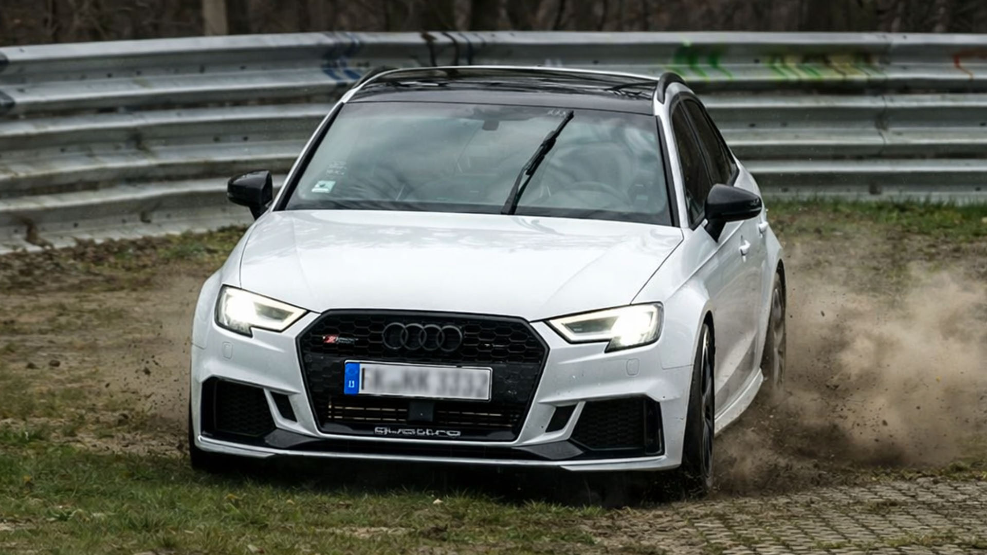 Slippery Surface Causes Cars To Slide Wide Nürburgring Corners