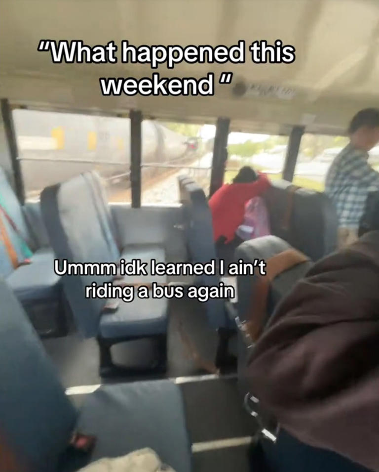School bus driver busted after shocking video shows train clipping ...