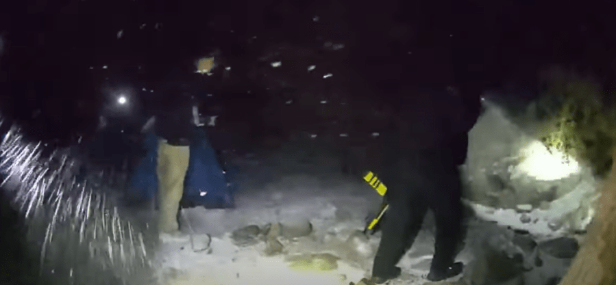 Hikers rescued from mountain lion during snowy midnight