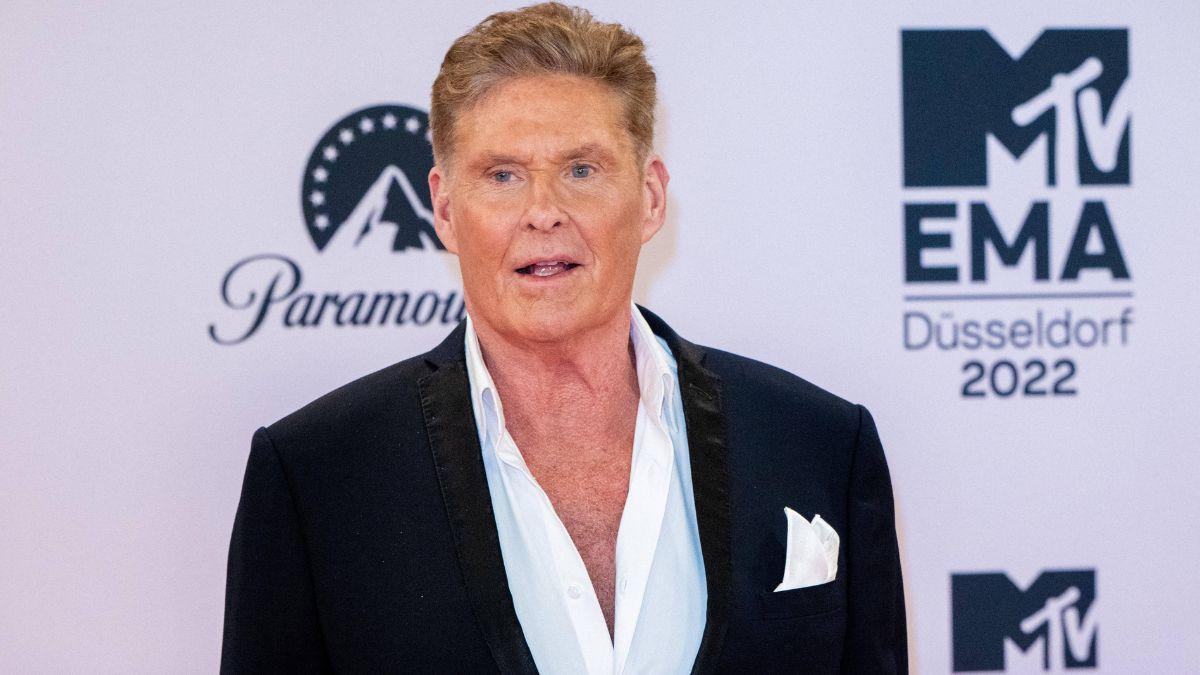 Feeble David Hasselhoff, 73, relies on hiking poles and wife Hayley ...