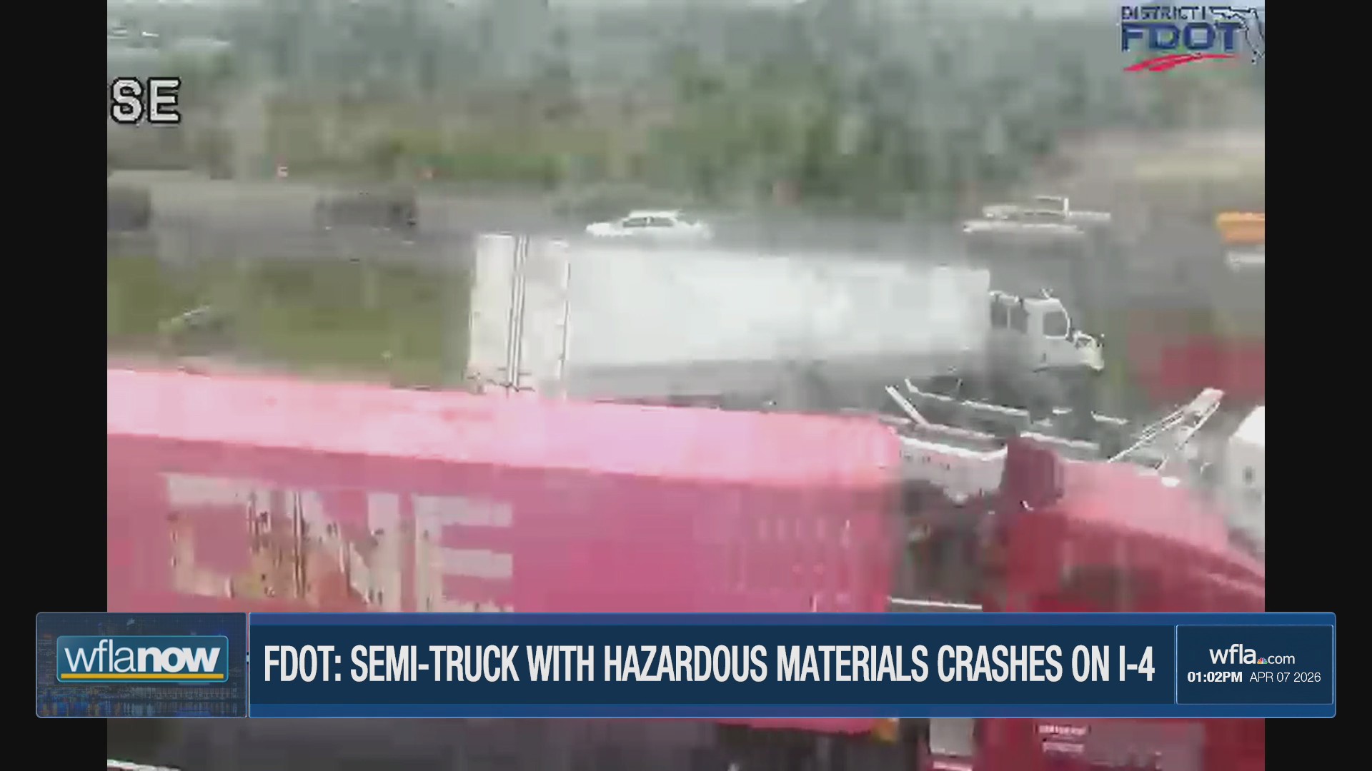 Semi-truck crash on I-4 in Polk County