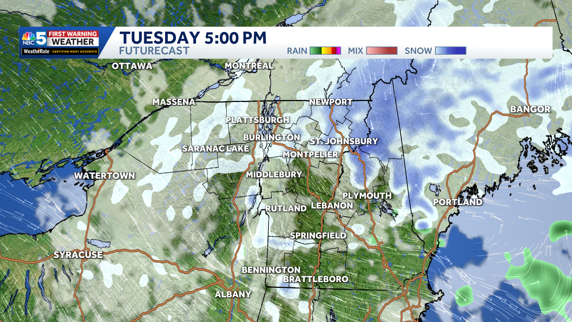 Snow diminishes, minimal travel impact for the Tuesday evening commute