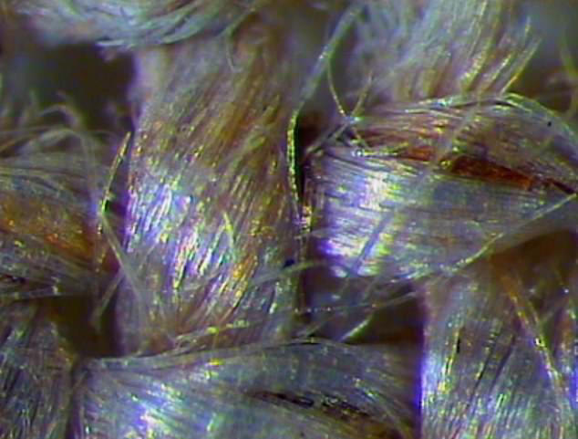 Researchers fired intense bursts of ultraviolet light at clean linen fabric similar to the shroud, altering the chemical structure of the outer fibers and turning them faintly yellow