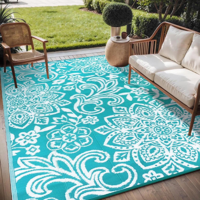 Transform your outdoor space with Walmart's stylish $30 reversible rug ...