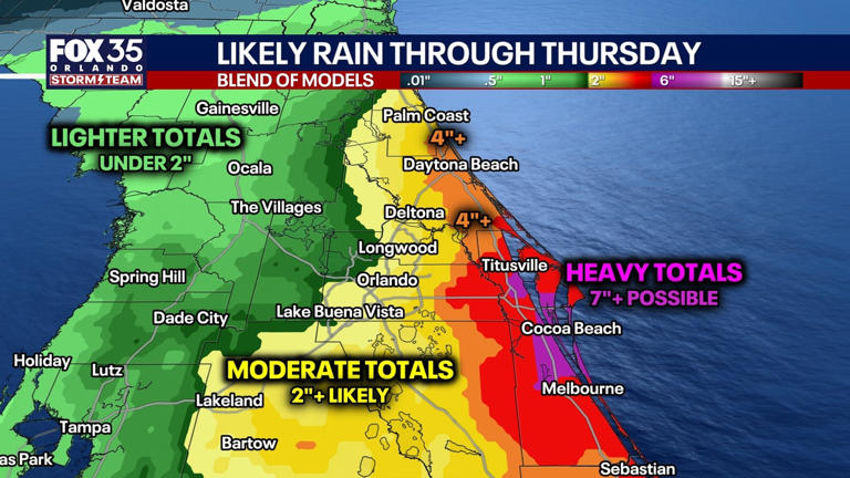 Orlando weather: Rain forecast, rainfall estimates, flooding concerns
