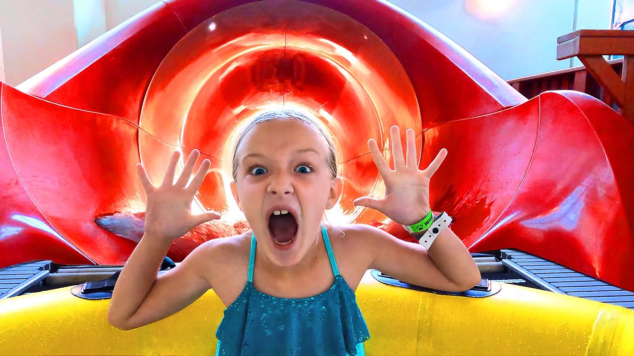 Trinity faces her fear: waterslide challenge!