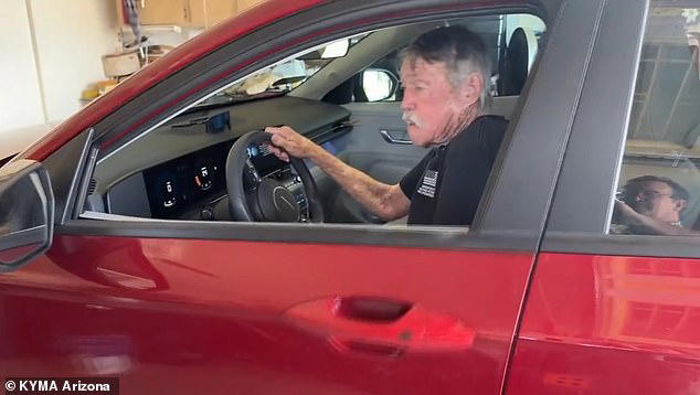 Richard Hoppin picks up passengers five days a week from his and his wife's only vehicle, and drops them off at locations across Arizona and even into California