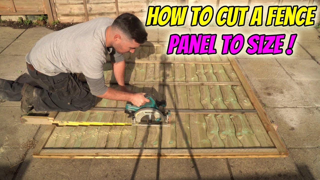 Cut an overlap panel | Cutting a fence panel down to size