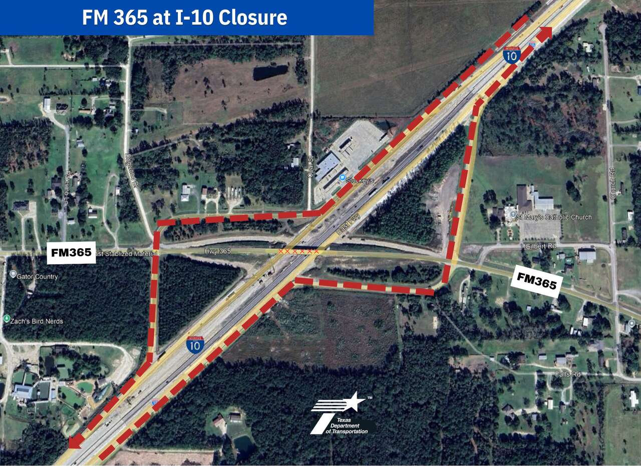I-10 Farm Road 365 overpass demolition will shift traffic