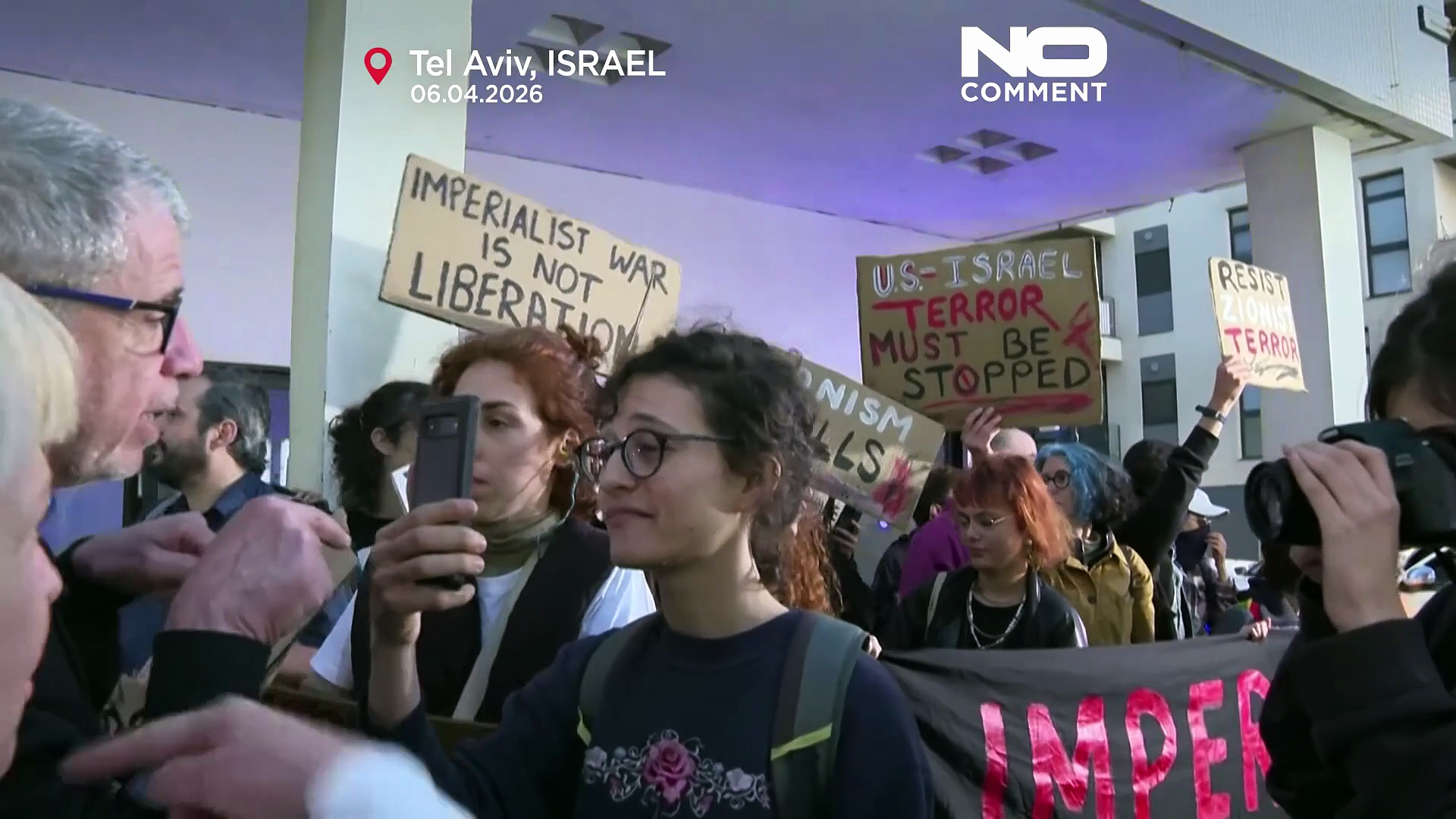 Anti-war protesters rally outside US embassy office in Tel Aviv