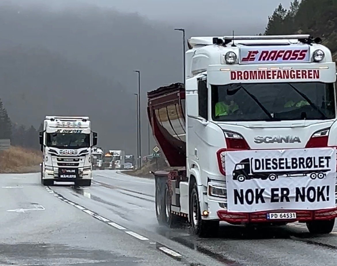 «Dieselbrølet» ruller mot Oslo: Storstilt markering mot drivstoffpriser