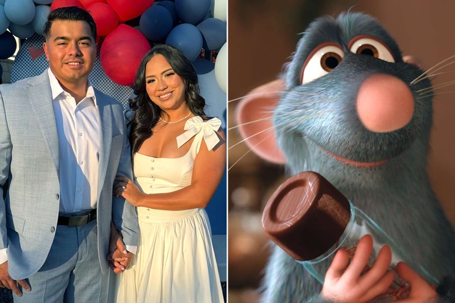 Couple's 'Ratatouille'-themed engagement party wows guests with Remy ...