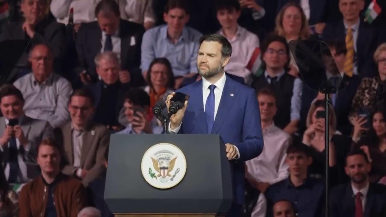 Vance puts Trump on speakerphone during speech to Orban rally in Budapest