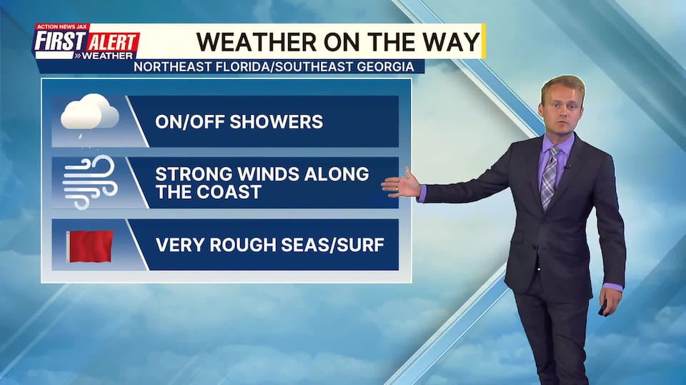 Some more rain Wednesday with high winds at the beaches
