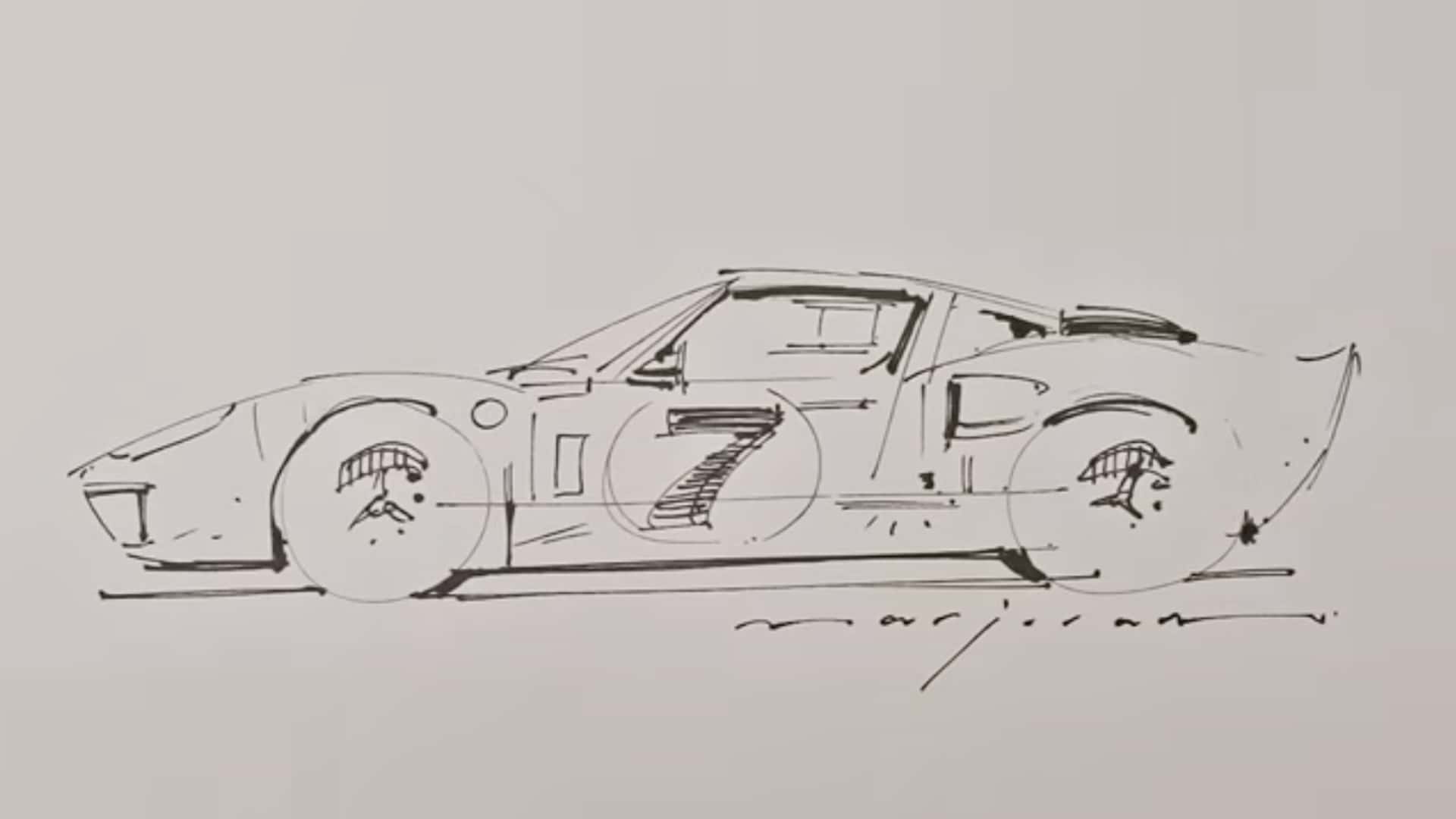 Here's how you draw a Ford GT40