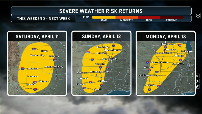 Days of severe storms on the way for the central US
