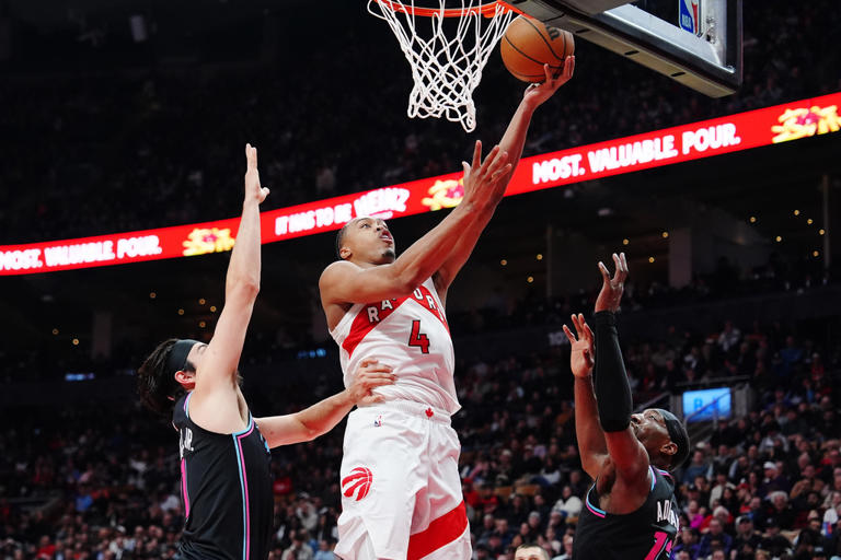 Raptors roll past Heat 121-95, an outcome that locks Miami into the ...