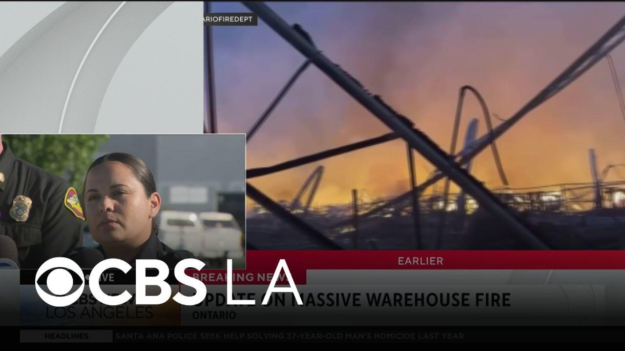 Officials provide an afternoon update on the Ontario Kimberly-Clark warehouse fire<br><br>