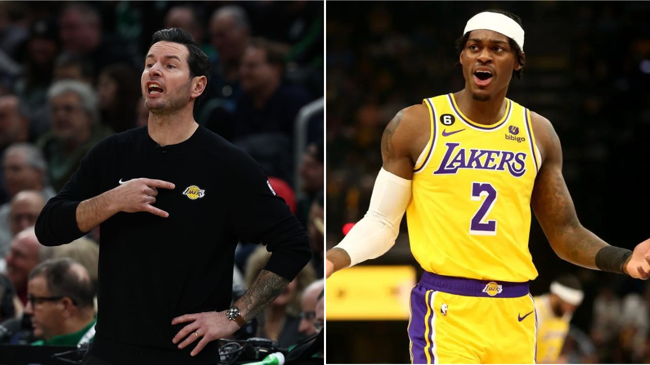 Jarred Vanderbilt confronts JJ Redick, Austin Reaves holds him back as argument breaks out on Lakers bench<br>