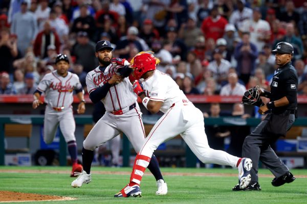 Braves' Lopez, Angels' Soler each suspended 7 games for brawl