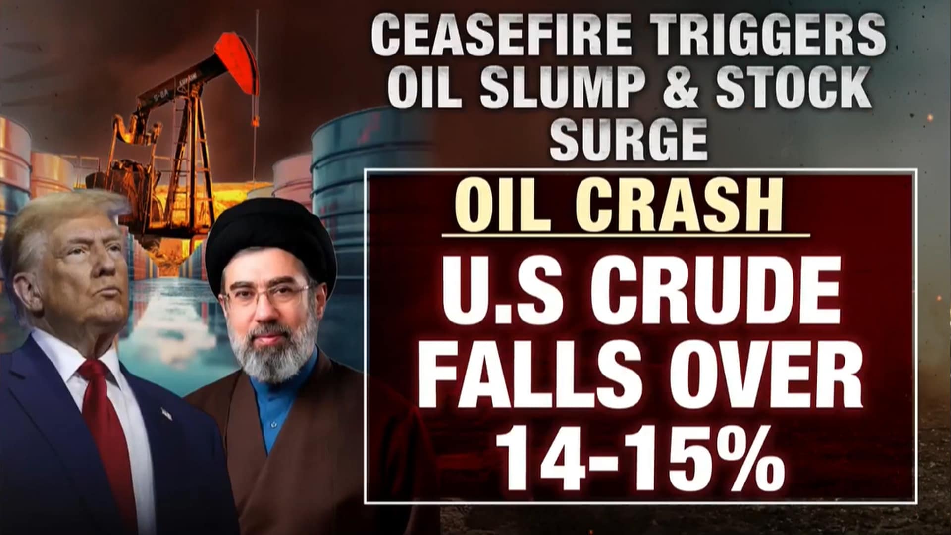 Asian markets surge, oil slumps as US and Iran agree to 2-week ceasefire