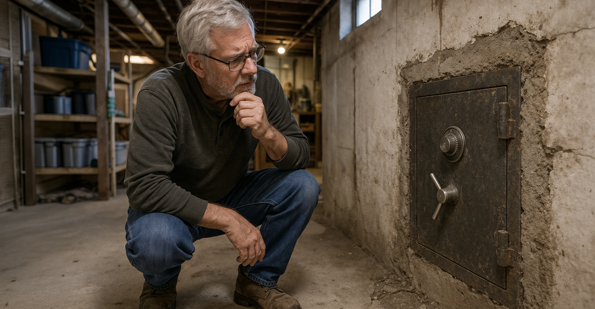 We bought a new house and found an old safe cemented into the ...