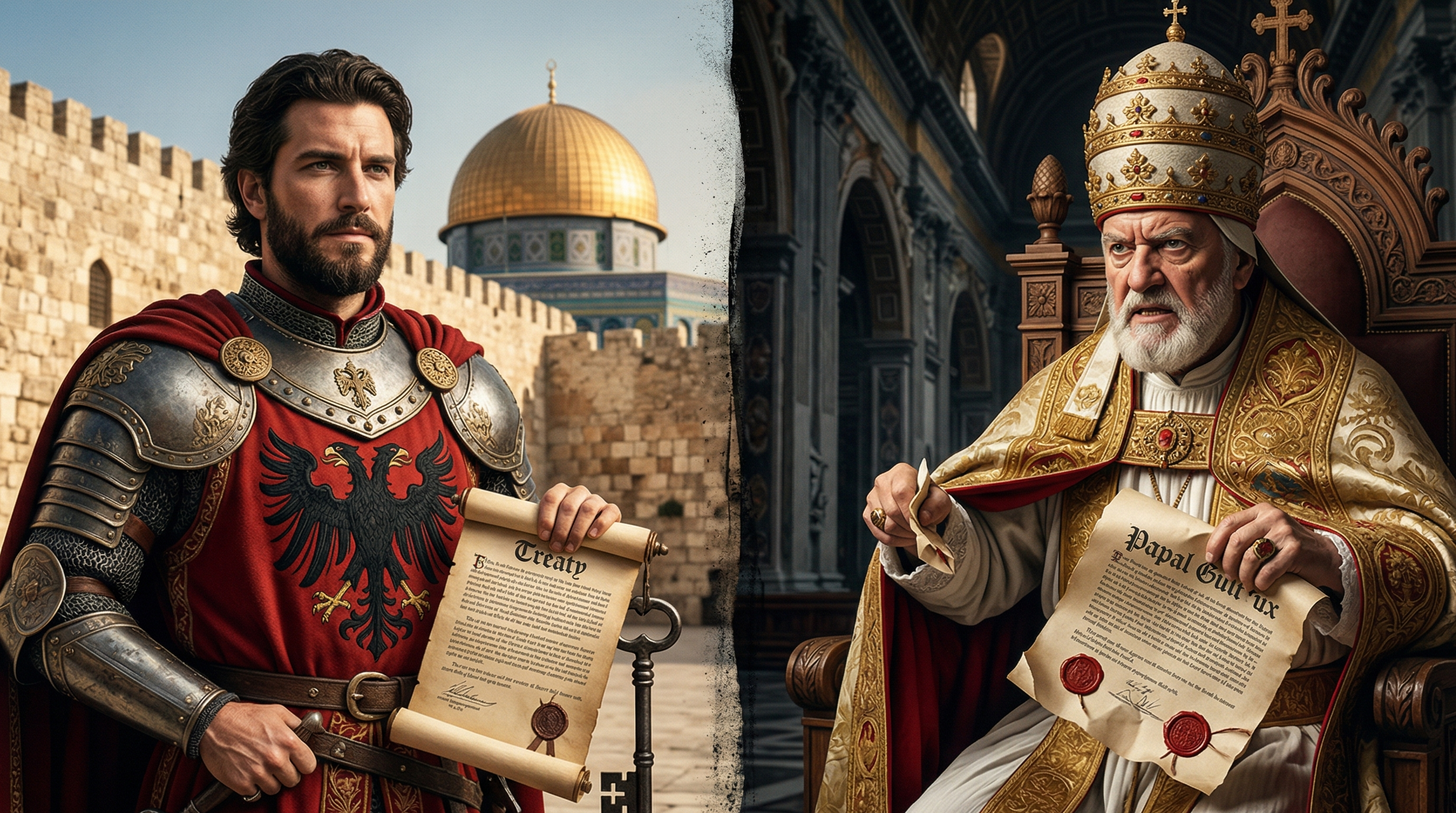 This video shows what happens when an emperor defies the pope again