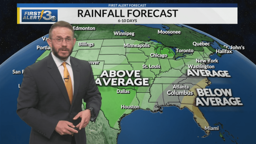Pleasant midweek weather with a gradual warm-up while becoming dry